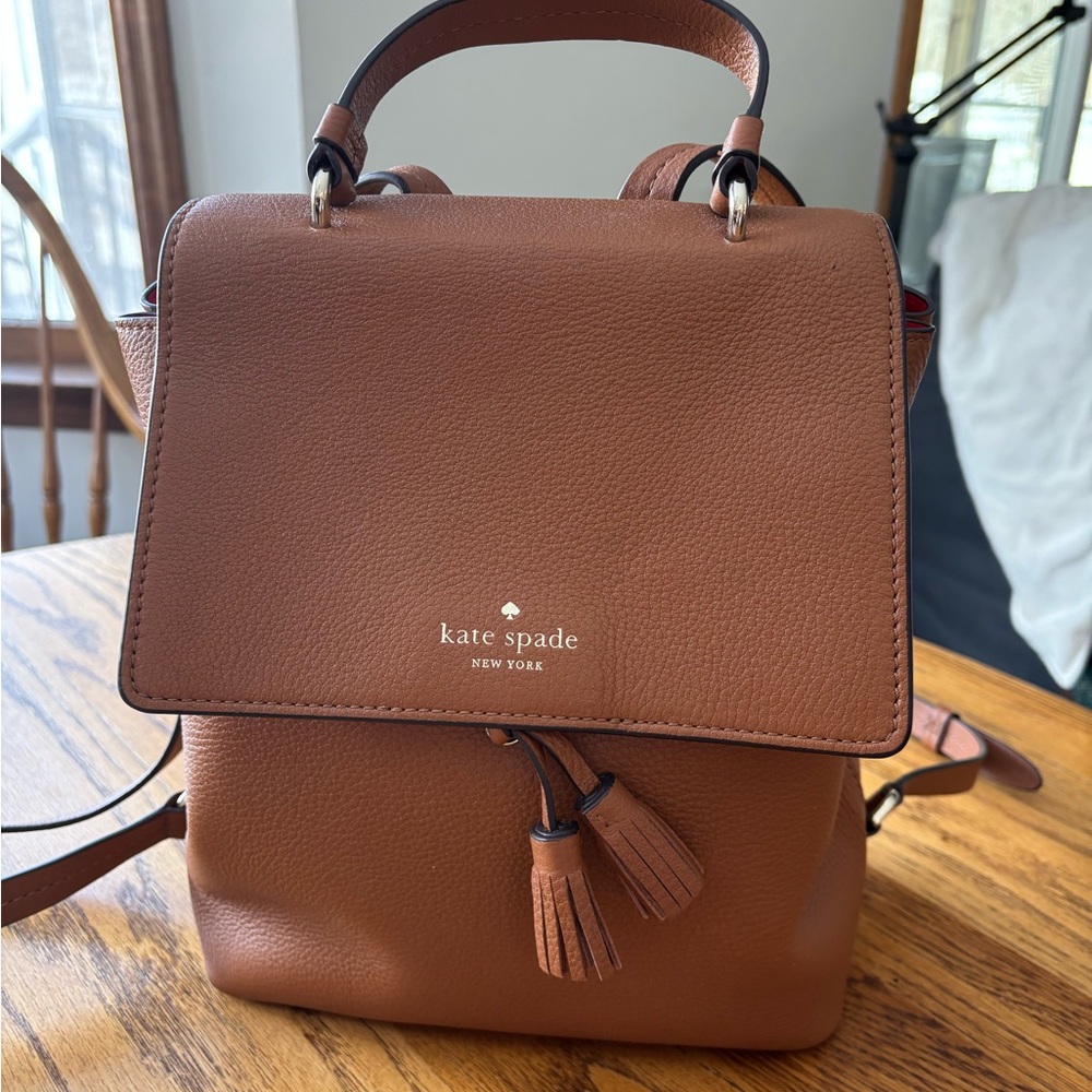 Kate Spade Tan Leather Backpack